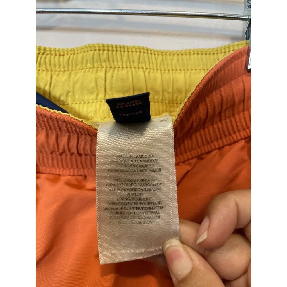 Polo Ralph Lauren Orange Swim Trunks Beachwear Summer Men's Size XL Drawstring‎